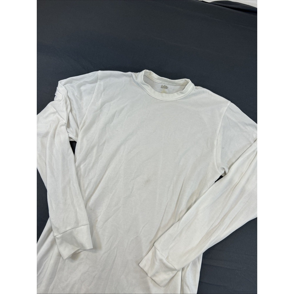 white REI brand long-sleeve crew neck shirt Xl